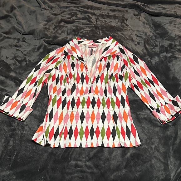 Pinup Couture Tops - Pinupgirl Harlequin Vintage Retro Pinup Top